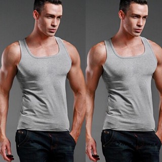เสื้อกล้าม ผ้าฝ้าย ทรงเอ คุณภาพสูง สําหรับผู้ชาย