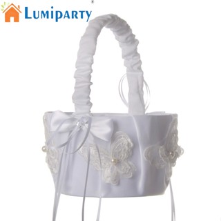 Lumiparty ตะกร้าใส่ดอกไม้ แบบพกพา สําหรับเจ้าสาว งานแต่งงาน งานเลี้ยง