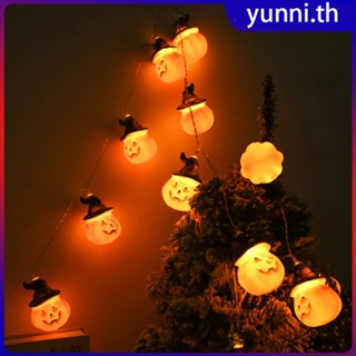 5m * 50led สายไฟฮาโลวีนฟักทองเทศกาลปาร์ตี้โคมไฟ Trick Or Treat Happy Halloween Day Decor สายไฟ LED ฟักทอง Yunni