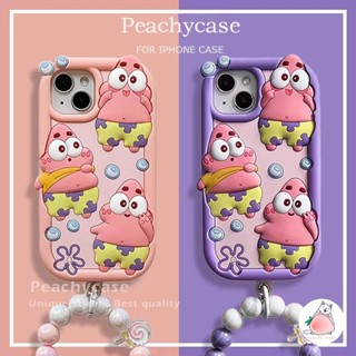 เคสซิลิโคนนิ่ม ลายการ์ตูน Patrick Star 3D กันกระแทก สําหรับ iPhone 14 13 12 Pro Max 11