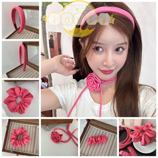 Ivory ที่คาดผม สีชมพู สครันชี่ สร้อยคอสีแดงกุหลาบ ยางรัดผม สไตล์เกาหลี กิ๊บติดผม ที่คาดผมเด็ก