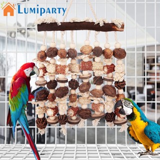 Lumiparty ของเล่นไม้ธรรมชาติ สําหรับนกแก้ว แก้เบื่อ