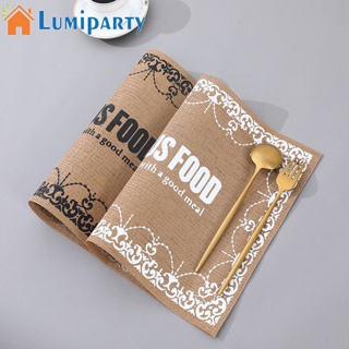 Lumiparty แผ่นรองจาน ทรงสี่เหลี่ยมผืนผ้า กันลื่น ทนความร้อน อุปกรณ์ตกแต่งห้องครัว สําหรับโต๊ะรับประทานอาหาร 6 ชิ้น