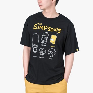 （พร้อมส่ง） DOSH OVERSIZED SHORT SLEEVE T-SHIRTS THE SIMPSONS เสื้อยืดโอเวอร์ไซส์ แฟชั่นแขนสั้นผ้าฝ้าย ผ้าฝ้าย 100%