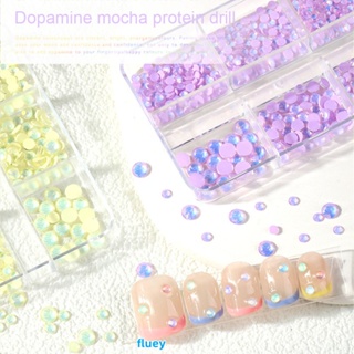 ตามมาตกแต่งเล็บ Dopamine Mocha Protein Manicure Diamond Magic Color Super Flash Candy Color White Pure Desire Sweet Sea Salt Bubble Crystal Diamond