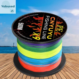 [Yobusad.th] สายเอ็นตกปลา แบบถัก PE สีรุ้ง 500 ม. 9 เส้น 10.6-90LB