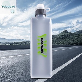 [Yobusad.th] ขวดน้ํา แบบแบน 400 มล. พร้อมฝาครอบกันฝุ่น สําหรับวิ่งออกกําลังกาย