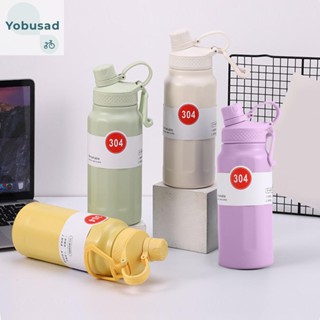 [Yobusad.th] ขวดน้ําสุญญากาศ กันรั่ว ขนาด 750 มล. 950 มล. สําหรับเล่นกีฬา