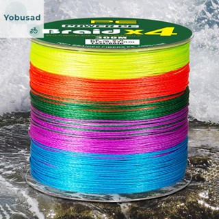 [Yobusad.th] สายลวดถัก PE 300 ม. 4 เส้น 10.6-90LB หลากสี สําหรับตกปลาคาร์พ