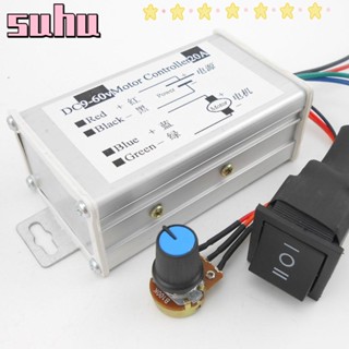 Suhuhd ตัวควบคุมความเร็วมอเตอร์ DC 9-60V 20A 1200W DC PWM