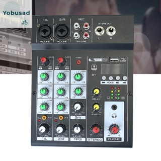 [Yobusad.th] เครื่องผสมเสียงคาราโอเกะ ขนาดเล็ก แบบพกพา 4 ช่อง สําหรับบ้าน