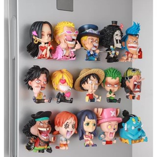 14 ชิ้น วันพีซ แม่เหล็กติดตู้เย็น ลายการ์ตูนอนิเมะ One Piece GarageKit Luffy Ace Zoro ของขวัญวันเกิด สําหรับตกแต่งบ้าน