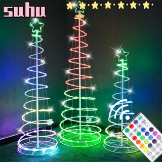 Suhuhd โคมไฟเกลียว LED 1.2 ม. 1.5 ม. 1.8 ม. สําหรับตกแต่งต้นคริสต์มาส