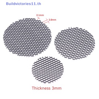 Buildvictories11 ฝาครอบไฟสปอตไลท์ LED ทรงกลม อะลูมิเนียม ลายรังผึ้ง ป้องกันแสงสะท้อน 20-32 มม. สีดํา 5 ชิ้น