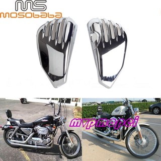 ฝาครอบด้านข้างแบตเตอรี่ พลาสติก ABS สีเงิน สําหรับ Harley XL1200C XL1200R XL1200L