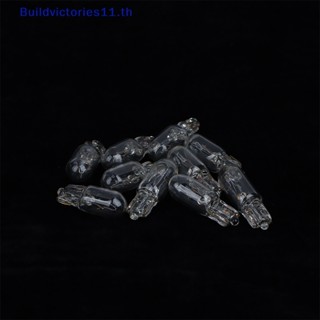 Buildvictories11 แผงแดชบอร์ดรถยนต์ 12V 3W T6.5 10 ชิ้น