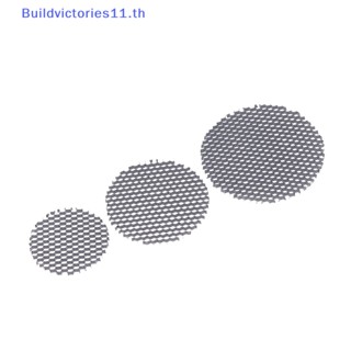 Buildvictories11 ฝาครอบไฟสปอตไลท์ LED ทรงกลม อะลูมิเนียม ลายรังผึ้ง ป้องกันแสงสะท้อน 42-72 มม. สีดํา 2 ชิ้น TH