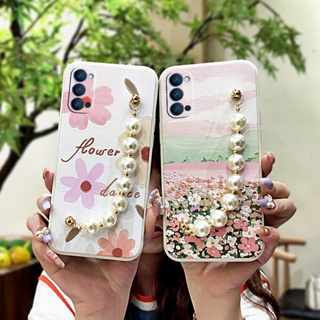 Pearl bracelet Simplicity Phone Case For OPPO Reno4 5G Camera all inclusive Lens package Skin feel silicone