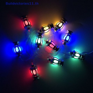 Buildvictories11 สายไฟหิ่งห้อย Led 10 ดวง ลาย Eid Mubarak Star and Moon สําหรับตกแต่งบ้าน