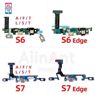 แท่นชาร์จพอร์ต USB สายเคเบิลอ่อน สําหรับ Samsung Galaxy S6 S7 Edge G920A G925A G930A G935A