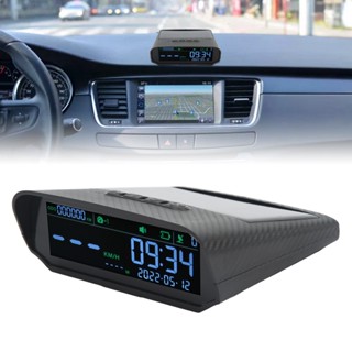 Newyork251 รถ Smart HUD Display GPS Speedometer Overspeed Warning LCD Carbon Fiber Style Universal for Vehicle