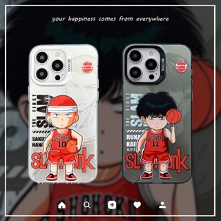 เคสโทรศัพท์มือถือ ผิวด้าน ลาย SLAM DUNK สีเงิน หลากสี สําหรับ iPhone 14 Pro Max 13 12 Pro Max 11