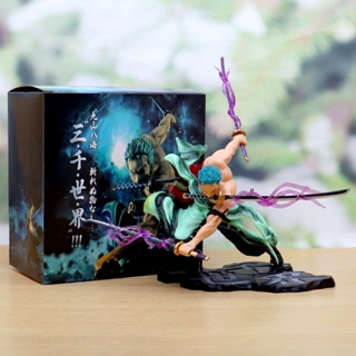 ฟิกเกอร์ รูปปั้นอนิเมะ Roronoa Zoro Three Thousand World ขนาด 18 ซม. 7.08 นิ้ว สําหรับตกแต่งบ้าน