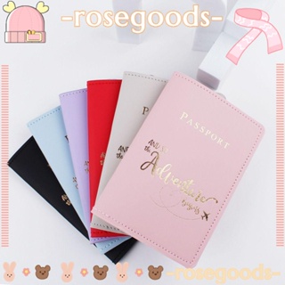 Rose กระเป๋าใส่หนังสือเดินทาง หนัง PU สําหรับเดินทาง