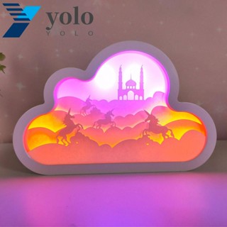 Yolo โคมไฟตั้งโต๊ะ รูปก้อนเมฆ 3D พลังงานต่ํา สําหรับคริสต์มาส