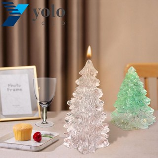 Yolo แม่พิมพ์ทําเทียน รูปต้นคริสต์มาส 3D ทําความสะอาดง่าย DIY