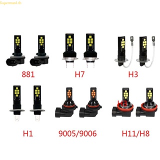 Best หลอดไฟตัดหมอก LED กันน้ํา 6000K 1200LM H1 H3 H8 H11 2 ชิ้น