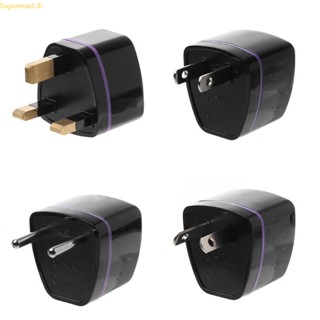 Best EU US AU to Universal AC Travel Power Plug Adapter 2P อะแดปเตอร์แปลงที่ชาร์จ สีดํา อะแดปเตอร์ชาร์จ Pl