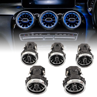 Newyork251 5 pcs ด้านหน้า Turbine Air Vent Ambient Light 64 สี App ควบคุมสำหรับ Mercedes Benz W205 C205 A205 X253