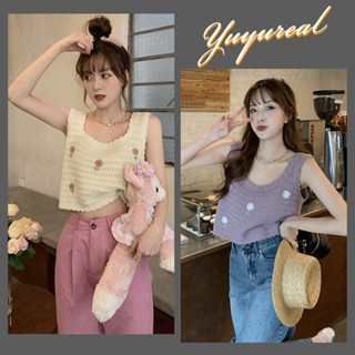 เสื้อกล้ามถักกลวงสไตล์ฝรั่งเศสใส่กับสาวฮอตหน้าร้อนของผู้หญิงเสื้อสั้นสายเดี่ยวดีไซน์เฉพาะกลุ่ม