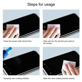ใหม่ ฟิล์มกระจกนาโน กันรอยหน้าจอ สําหรับสมาร์ทโฟน แท็บเล็ต นาฬิกา แว่นตา กล้อง