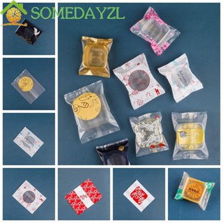 Somedayzl ถุงพลาสติกใส แฮนด์เมด สําหรับใส่ขนมไหว้พระจันทร์ คุกกี้ บิสกิต 100 ชิ้น