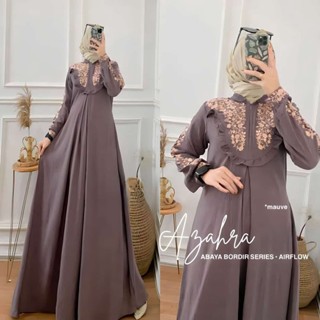 Ajahra ชุดเดรสแม็กซี่มุสลิม โมเดิร์น ทุกขนาด เหมาะกับ XL Besar Gamis Muslimah Lebaran พรีเมี่ยม สําหรับผู้หญิงมุสลิม