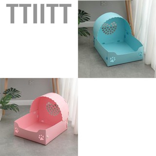 Ttiitt Pet Princess Bed Breathable Detachable Washable Scratch Resistant Cute Small Sleeping for Dogs Cats