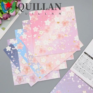 Quillan กระดาษออริงามิ ลายดอกซากุระ พรีเมี่ยม DIY สําหรับตกแต่งสมุดภาพ ออกกําลังกาย