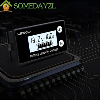 Somedayzl เครื่องวัดแรงดันไฟฟ้าดิจิทัล 12V 24V 48V 72V พร้อมแบตเตอรี่ LCD LiFePO4