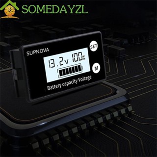 Somedayzl เครื่องวัดแรงดันไฟฟ้าดิจิทัล 12V 24V 48V 72V พร้อมแบตเตอรี่ LCD LiFePO4