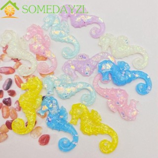 Somedayzl ม้าน้ําจําลอง เครื่องประดับตกแต่ง การ์ตูน เครื่องประดับ DIY ใช้งานง่าย เหมือนจริง การออกแบบเรซิ่น งานฝีมือ