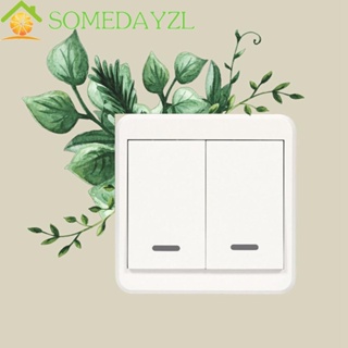 Somedayzl สติกเกอร์พีวีซี ลายใบไม้สีเขียว สไตล์สร้างสรรค์ สําหรับตกแต่งผนังบ้าน