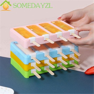 Somedayzl แม่พิมพ์ไอศกรีม DIY เครื่องมือทําขนม อุปกรณ์ครัว พร้อมฝาปิด เครื่องทําป๊อปไอศกรีม