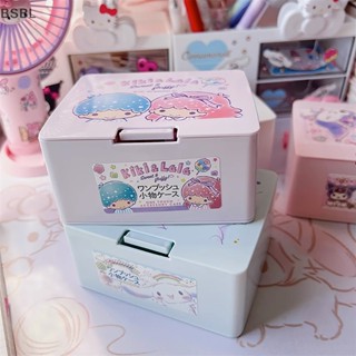 Bsbl กล่องเก็บเครื่องประดับ สร้อยคอ แหวน แบบพกพา ลาย Sanrio My Melody Cinnamoroll Kuromi Kitty