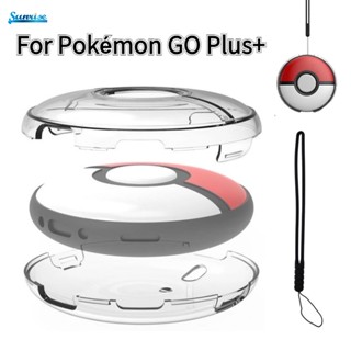 เคส PC แบบแข็ง บางพิเศษ เรียบง่าย สําหรับ Pokémon GO Plus+ กล่องเก็บของ ป้องกันรอยขีดข่วน แบบพกพา โปร่งใส พร้อมสายคล้องมือ อุปกรณ์เสริม