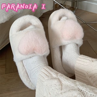 PARANOIA  I  ผู้หญิงรองเท้าแตะผ้าฝ้ายลำลองใหม่แฟชั่นอบอุ่นและน่ารัก