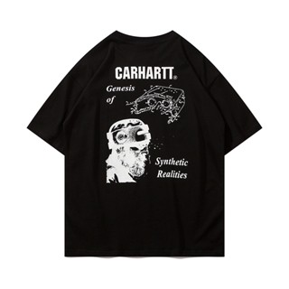 Carhartt Carhart เสื้อยืดแขนสั้น ทรงหลวม สไตล์สตรีท อเมริกัน เรียบง่าย แฟชั่นคู่รัก สําหรับผู้ชาย และผู้หญิง