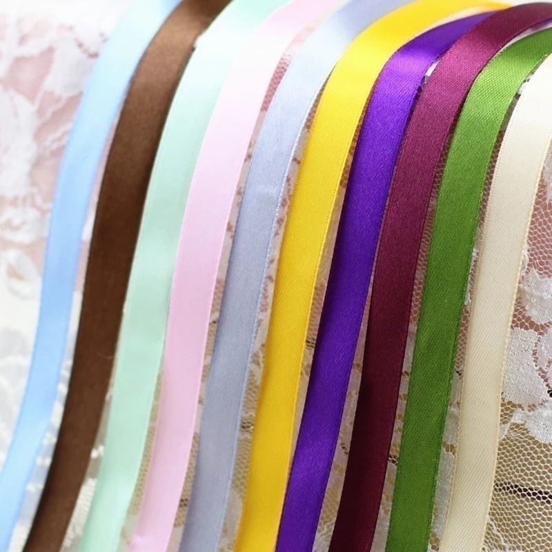 (25หลา/ม้วน)กว้าง1.2เซนติเมตรสีทึบด้านเดียวซาตินริบบิ้นโบว์พรรคการผลิตตกแต่งบ้านกล่องของขวัญบรรจุภัณฑ์คริสต์มาสฉลอง