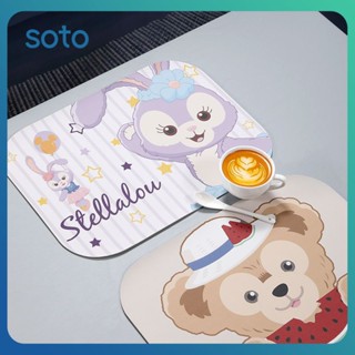 ♫ Disney Leather Placemat ผ้าปูโต๊ะพับได้กันน้ำกันน้ำมันทนอุณหภูมิสูงตกแต่งบ้านในครัว